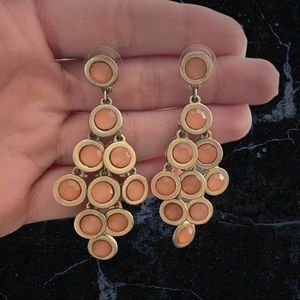 Pink and gold earrings